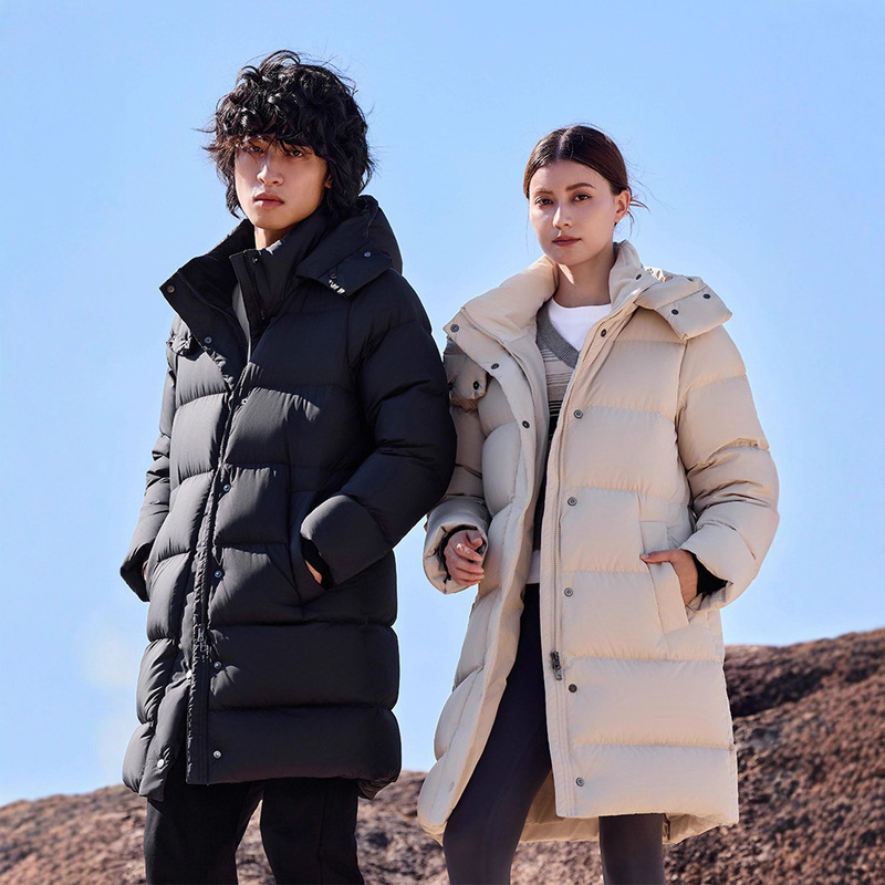 Autumn and Winter New Women's 95 Goose down Jacket High-End Thickeneded Men's and Women's Fashionable Over-The-Knee down Jacket Mid-Length Jacket
