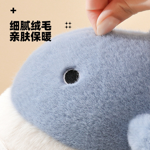 Cotton slippers feel like stepping on shit in winter, women's thick-soled couple's household plush cotton slippers, warm furry slippers, wholesale men's