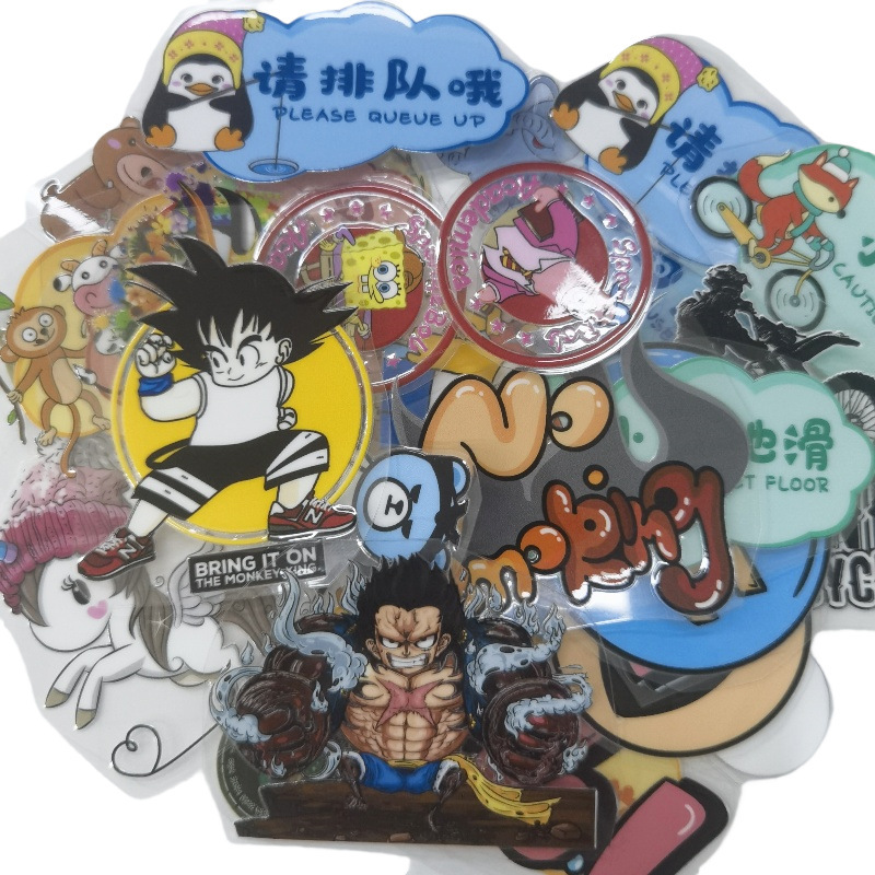 クリスタルラベル UV 転写ステッカーカスタム漫画アニメーションハンドブックステッカー剥離フィルム残り文字商標ロゴ透明ラベル|undefined