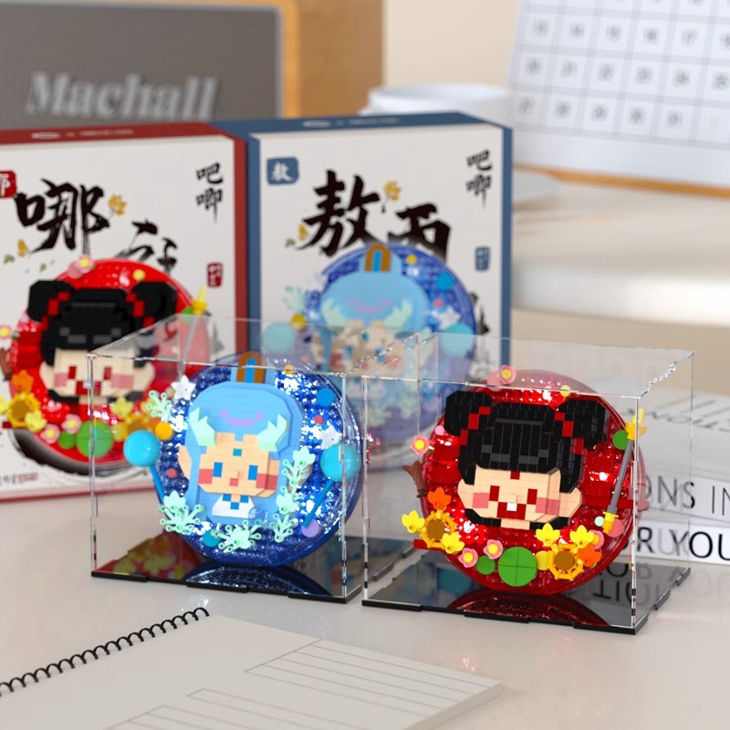 Chao Yue Chuang 7396 Nezha Ao Bing Building Block Country Style Mini Particle Assembly Educational Toy Ornament Wholesale Distribution