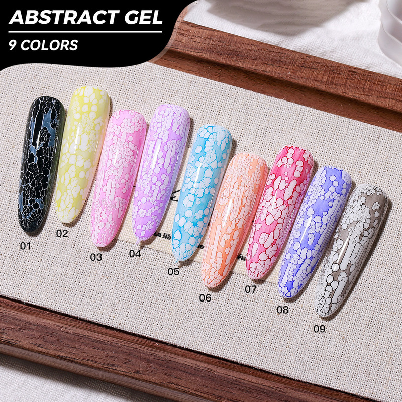 JTING Jingting New Lace Glue 9 Color Nail Art Abstract Gel Multifunctional Lace Nail Polish Glue Foreign Trade