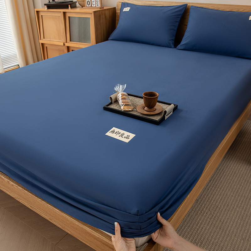 2025 nueva sábana de algodón cómoda y cepillada otoño e invierno funda protectora de colchón de algodón de una sola pieza funda de cama de sábana