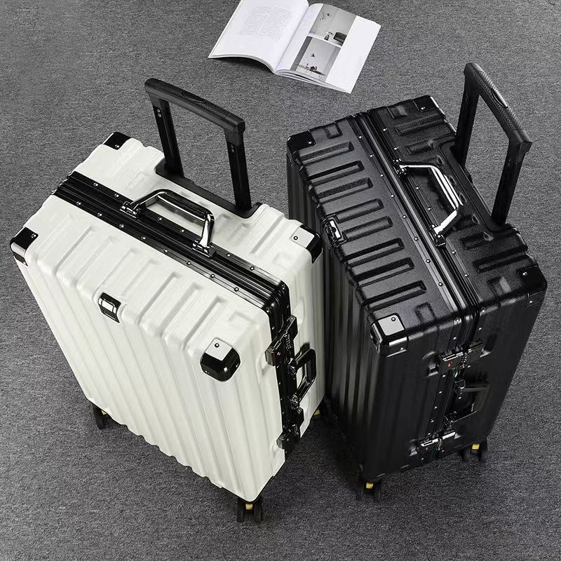 Multifunctional luggage suitcase with universal wheels, aluminum frame, telescoping handle, women's student, 20-inch travel bag, carry-on password suitcase, 24-inch