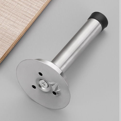 304 stainless steel door top anti-collision door bumper rubber door stopper wall-mounted glass door extended door stopper punch-free door stop
