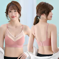 Lace thin underwear, supporting wireless bra for leisure, beautiful back