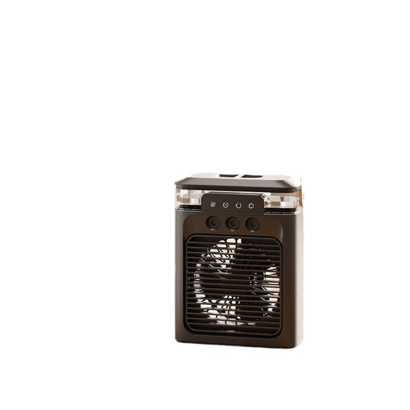 Ventilador de aire frío transfronterizo Ventilador de aire acondicionado para hogar con hielo Difusor de aroma de 3 orificios Ventilador portátil USB con enfriamiento por agua para escritorio