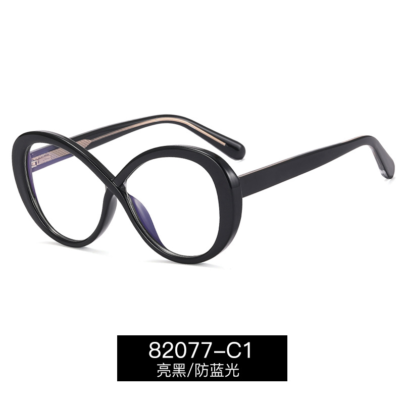 82077 Comercio exterior nuevo color a juego anti luz azul gafas TR90 gafas redondas marco gafas de moda Marco en stock venta al por mayor