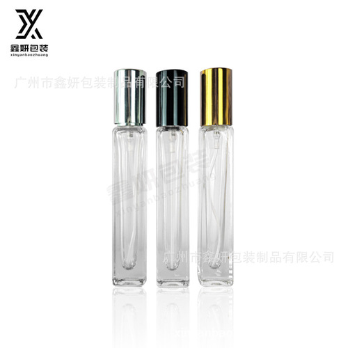 Factory 10ml square perfume bottle, glass filling bottle, perfume spray bottle, cylindrical perfume roller