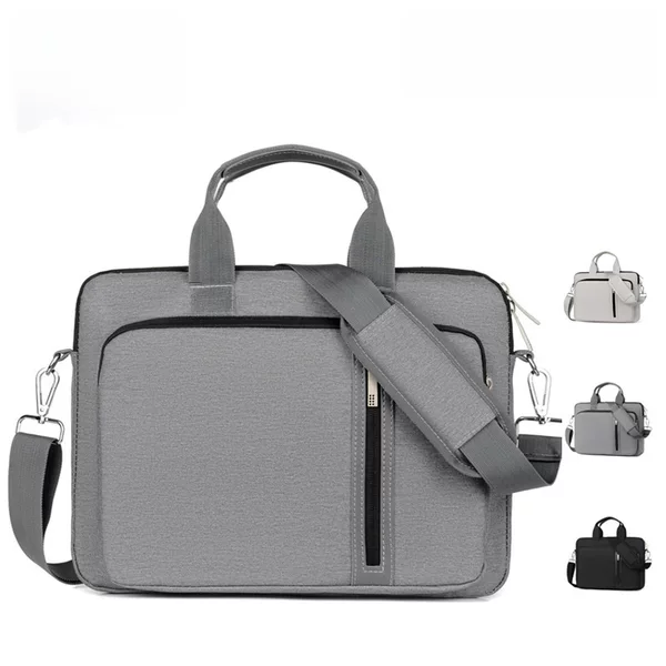 Cross-Border Business Laptop Bag Men's Double-Layer Airbag Shockproof 13/16/ 17inch Notebook Shoulder Briefcase