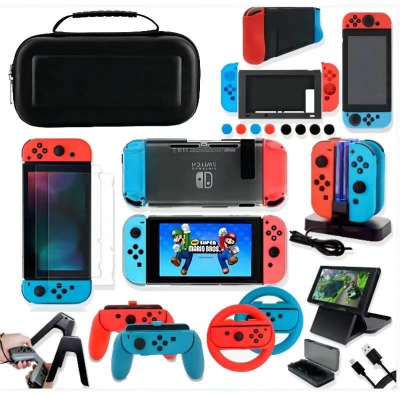 Interruptor de la consola de juegos bolsa de almacenamiento NS mango cubierta protectora consola de juegos caja de almacenamiento bolso accesorios traje grande grupos