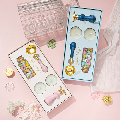 New Fire Paint Seal Set Wholesale Macaron Fire Paint Seal Handbook 520 Valentine's Day Gift Fire Paint Wax Particles