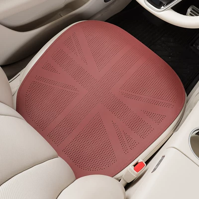 Leather Seat Cushion Cover, Seat cushion, seat cover - volcanic-red-rice-shaped-breathable-front-seat-cushion-single