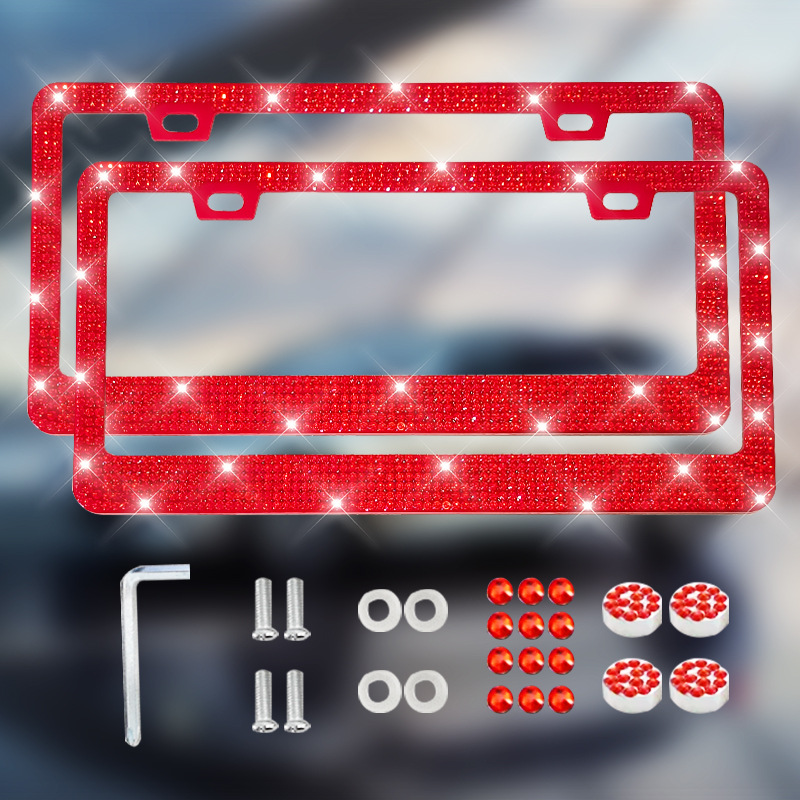 License plate holder/license plate holder – Universal Plate Frame - two-piece-red