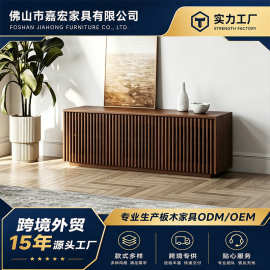 美式简约全实木电视柜卧室客厅小户型现代风矮柜落地柜储物小柜子