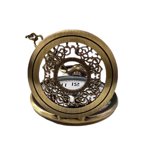 Vintage Nostalgic Flip Quartz Pocket Watch Wholesale Hollow Carved Flower Necklace Ancient Style Wall Clock Cross-border Dropshipping