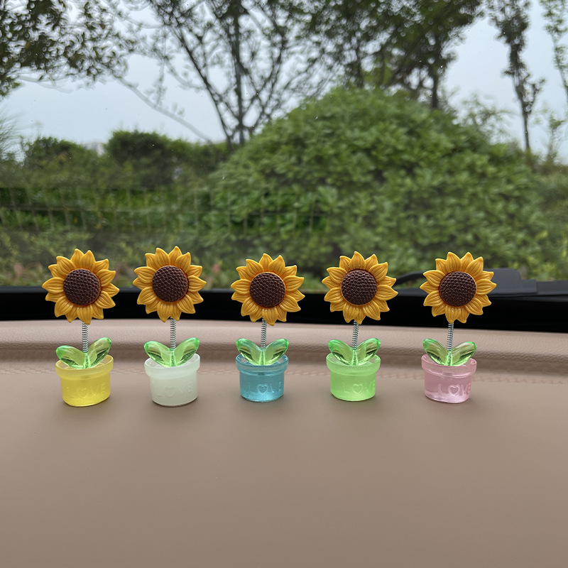 [투명한 녹색 잎] 반복되지 않는 색상의 화분 5개