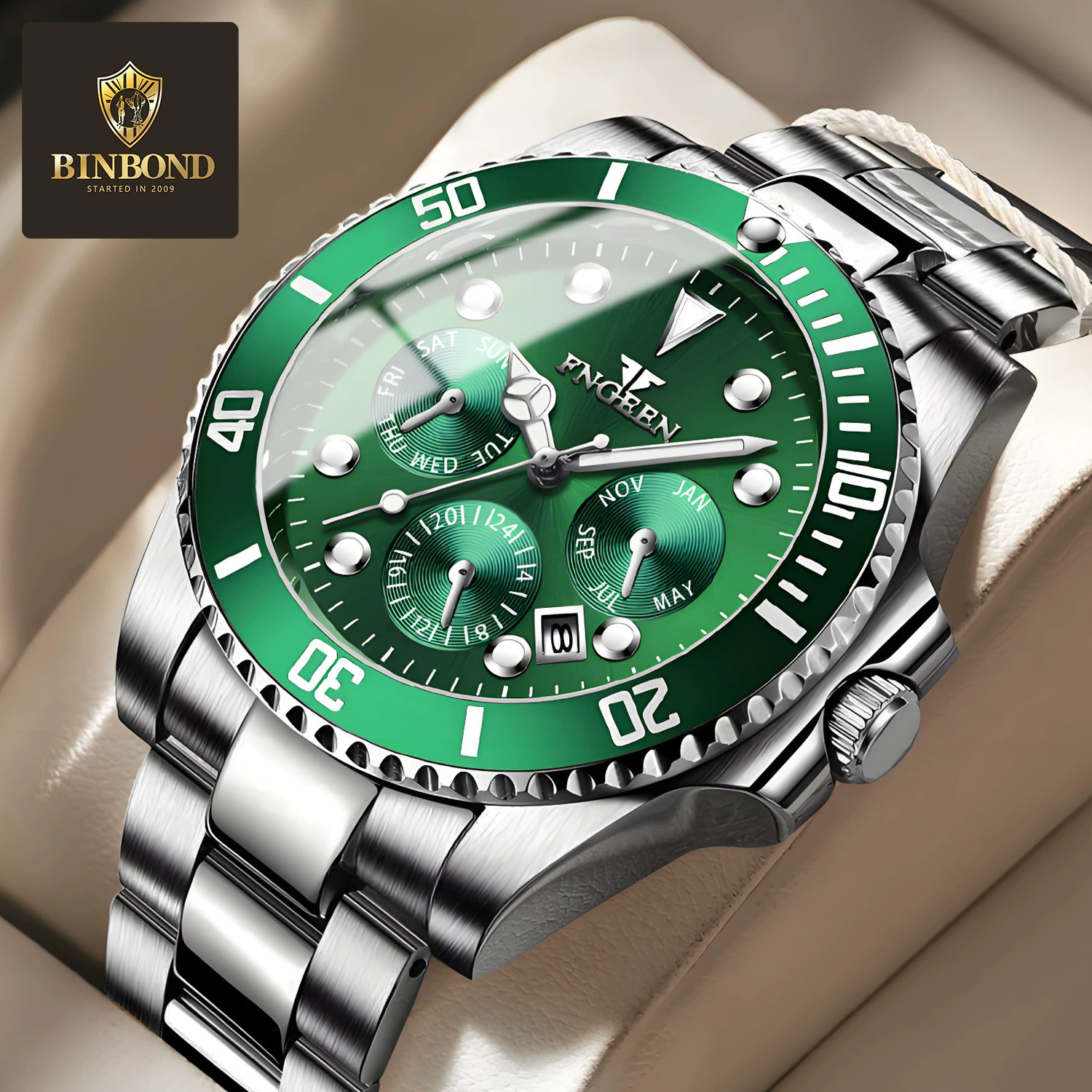 Black men's watch, swiss watch, dial