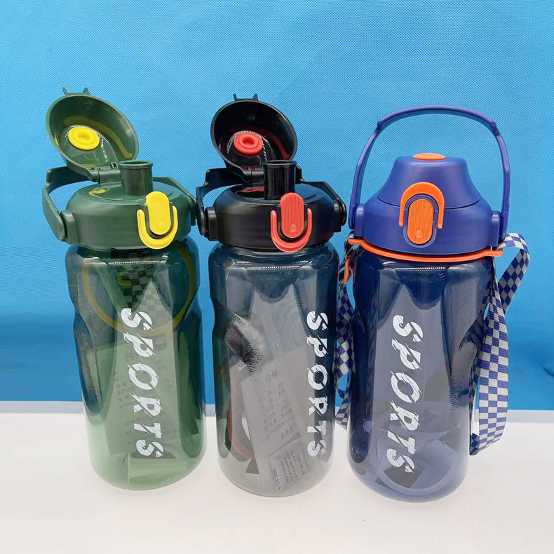 Shanghe adulto deportes hervidor de agua de plástico de la Copa de las mujeres de gran capacidad 2L hombres botella de agua portátil espacio Taza al aire libre