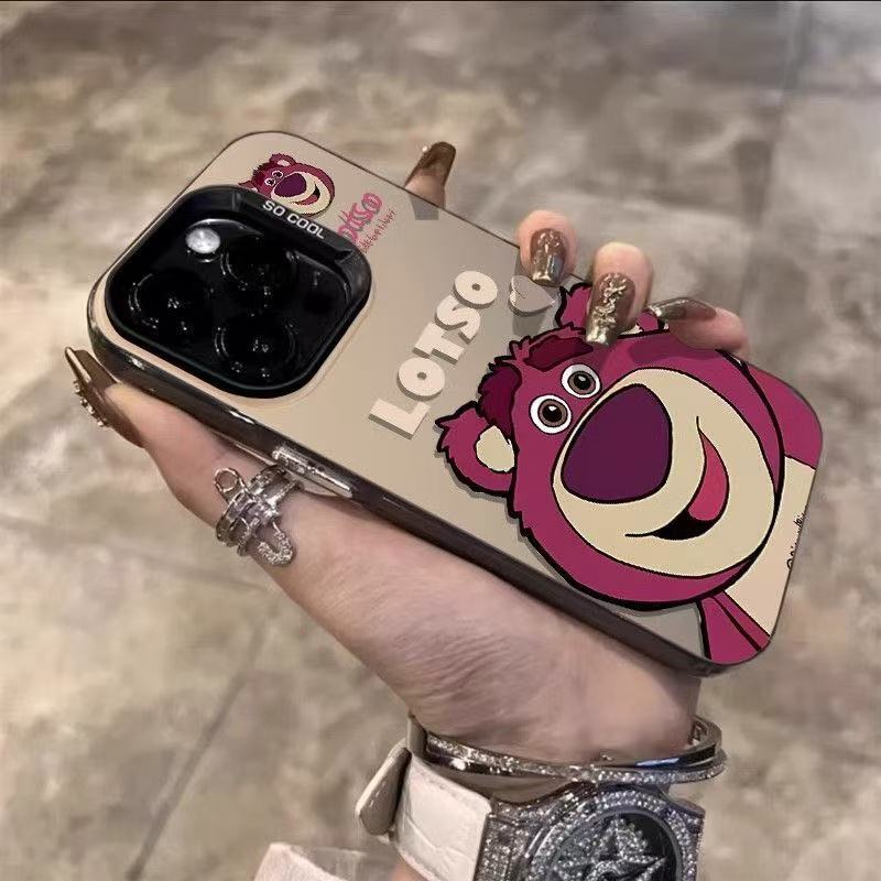 Strawberry Bear para iPhone 16pro funda para teléfono móvil Apple 15 anti-caída 14 dibujos animados 13promax nuevo 12x11