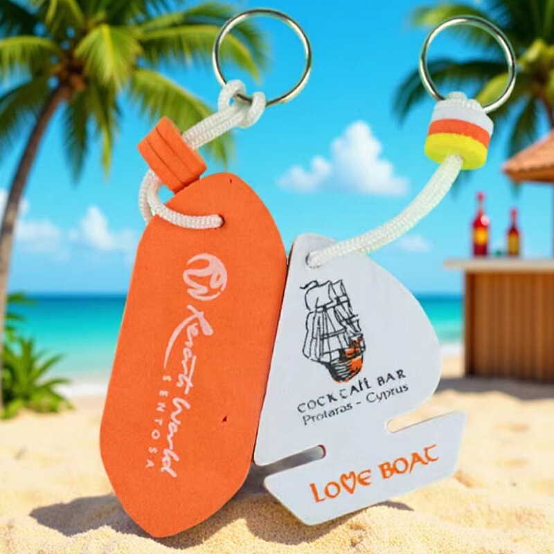 Professional Order EVA Sailing Keychain Wholesale Advertising Promotional Gift EVA Foam Floating Keychain
