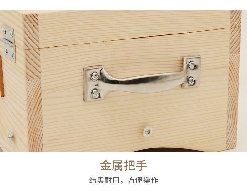Solid Wood Moxibustion Box Flip-Top Six-Needle Insert Design for Waist and Back Ginger-Partition Moxa Warming quality and texture