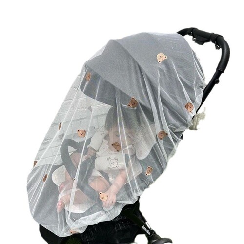 Korean Instagram baby stroller baby mosquito net full cover universal pushchair mosquito net summer breathable anti-mosquito cover