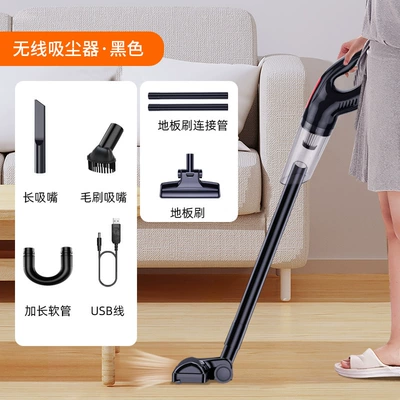 Wireless car vacuum cleaner household large suction hand-held vacuum cleaner powerful mite removal small high-power vacuum cleaner (Tozsoranlar) - black-12000pa-upgrade-premium-2-section-74v-mop
