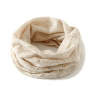 Manufacturer Cross-Border Wholesale Cashmere Soft and Waxy Knitted Solid Color Neck Scarf Warm Cashmere Wool Neck Scarf in Large Quantities in Stock