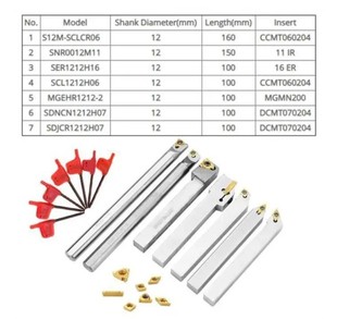 7 Pcs 12mm White Set
