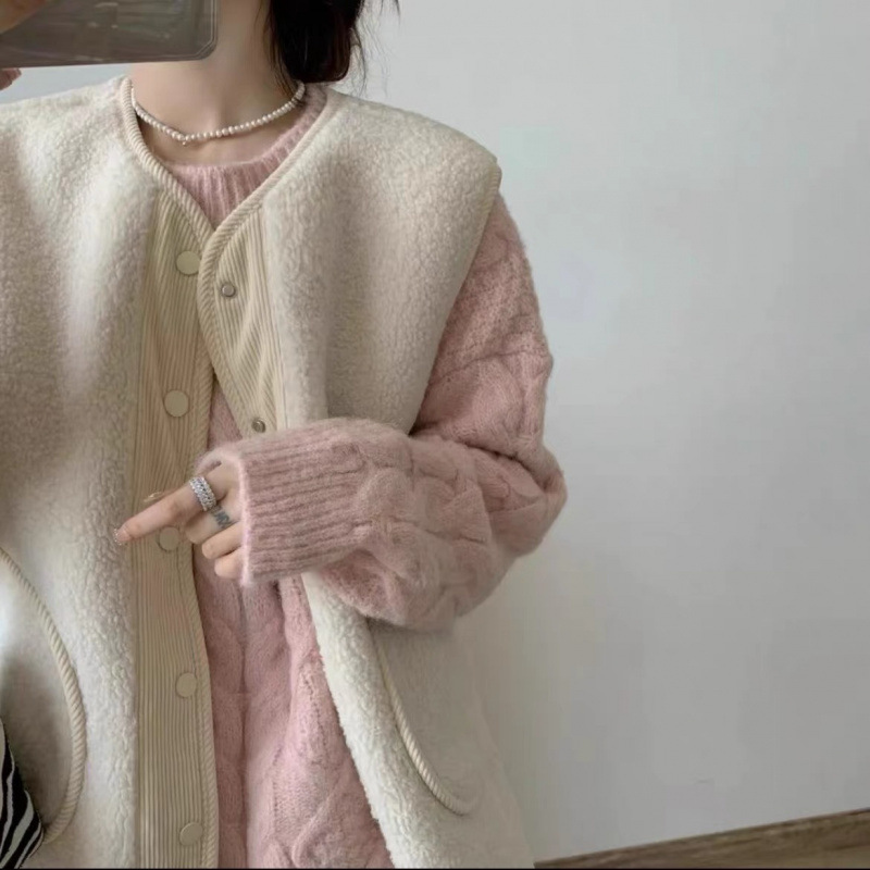 Autumn And Winter Style Women's Japanese Style Sleeveless Vest Y Thickened Waistcoat For Short Men