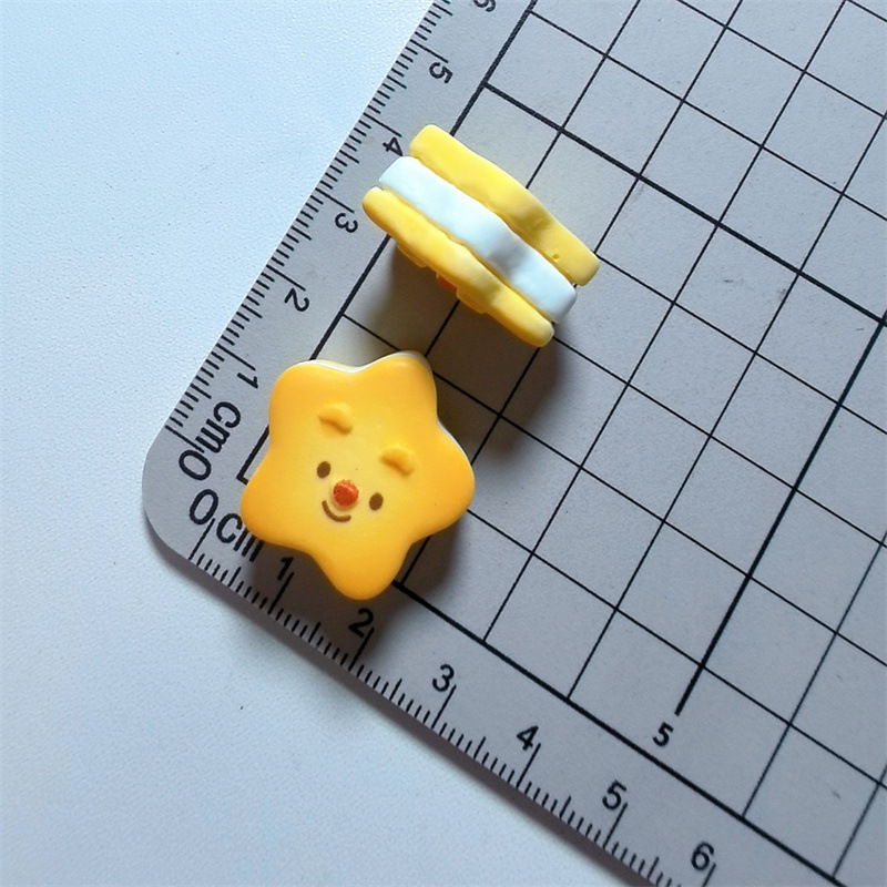 diy奶油胶仿真食玩夹心五角星可爱 发夹贴片手作自制挂件树脂配件详情2