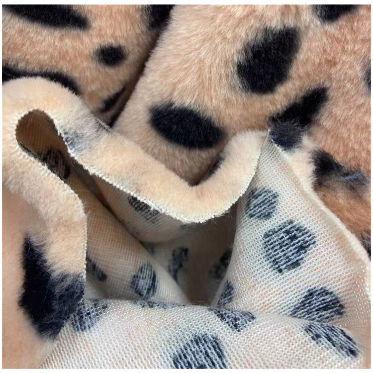 10mm pequeño conejo patrón de tigre colorido leopardo patrón idea amor impreso franela ropa zapatos y sombreros bufanda PET felpa paño