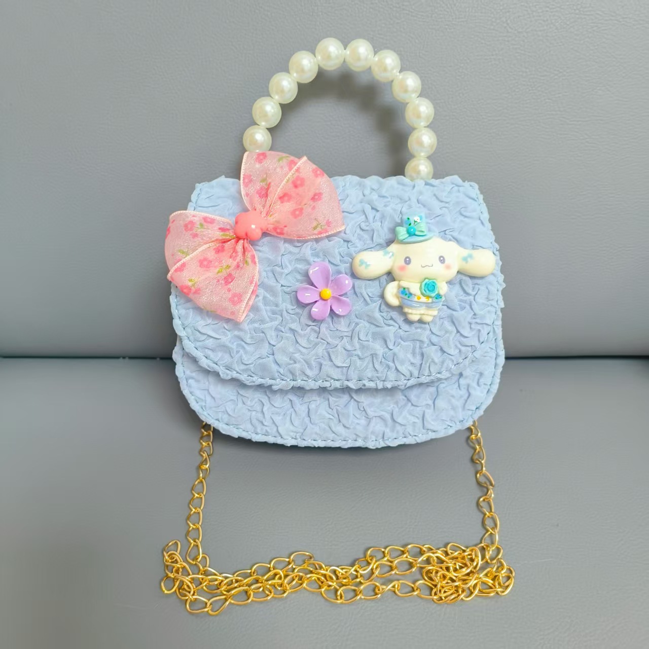 Boom Pearl Princess Handbag Meileti Kulomi Girl Año Nuevo Cartera de Año Nuevo Pequeña bolsa de fragancia