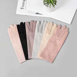 防晒手套女士薄款户外骑行骑车防滑触屏开车防紫外线春秋夏天手套