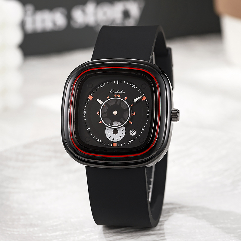 New Fashion Student Korean Style Simple Women's Watch Men's Couple Fashionable Japanese Style Casual Silicone Band Quartz Watch