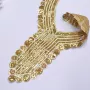 重工金色刺绣礼服辅料
