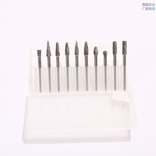 Factory direct sales of carbide tungsten steel grinding head rotary file carving knife drill bit grinding head root carving set hardware tools