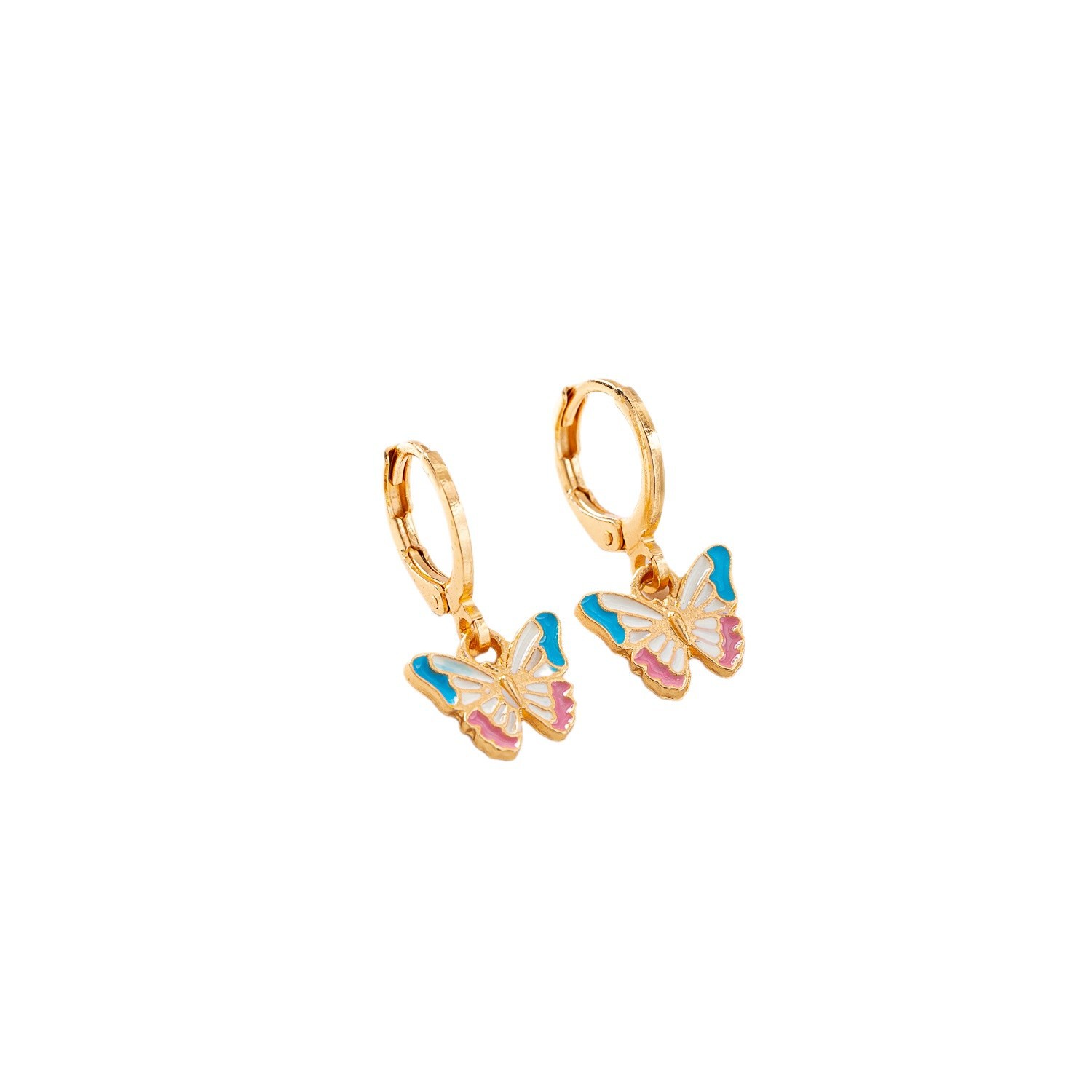 Moda infantil bronce dorado goteo de aceite conjunto de joyas mariposa Mickey anillo de dibujos animados collar pendientes brazalete joyas