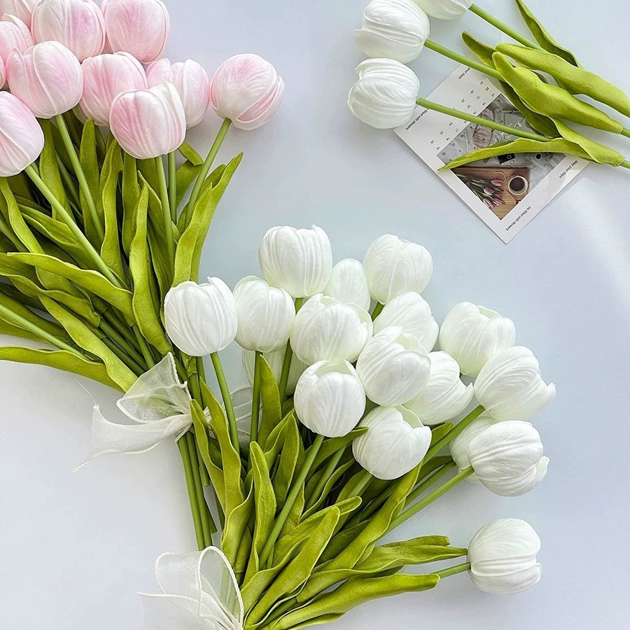 Тюльпаны поддельные цветы для гостиной декоративные цветы из искусственного шелка для домашнего обустройства тюльпаны цветы