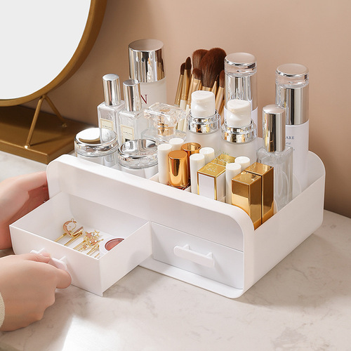 Cosmetic storage box desktop dressing table skin care product shelf lipstick organizer table drawer type small box