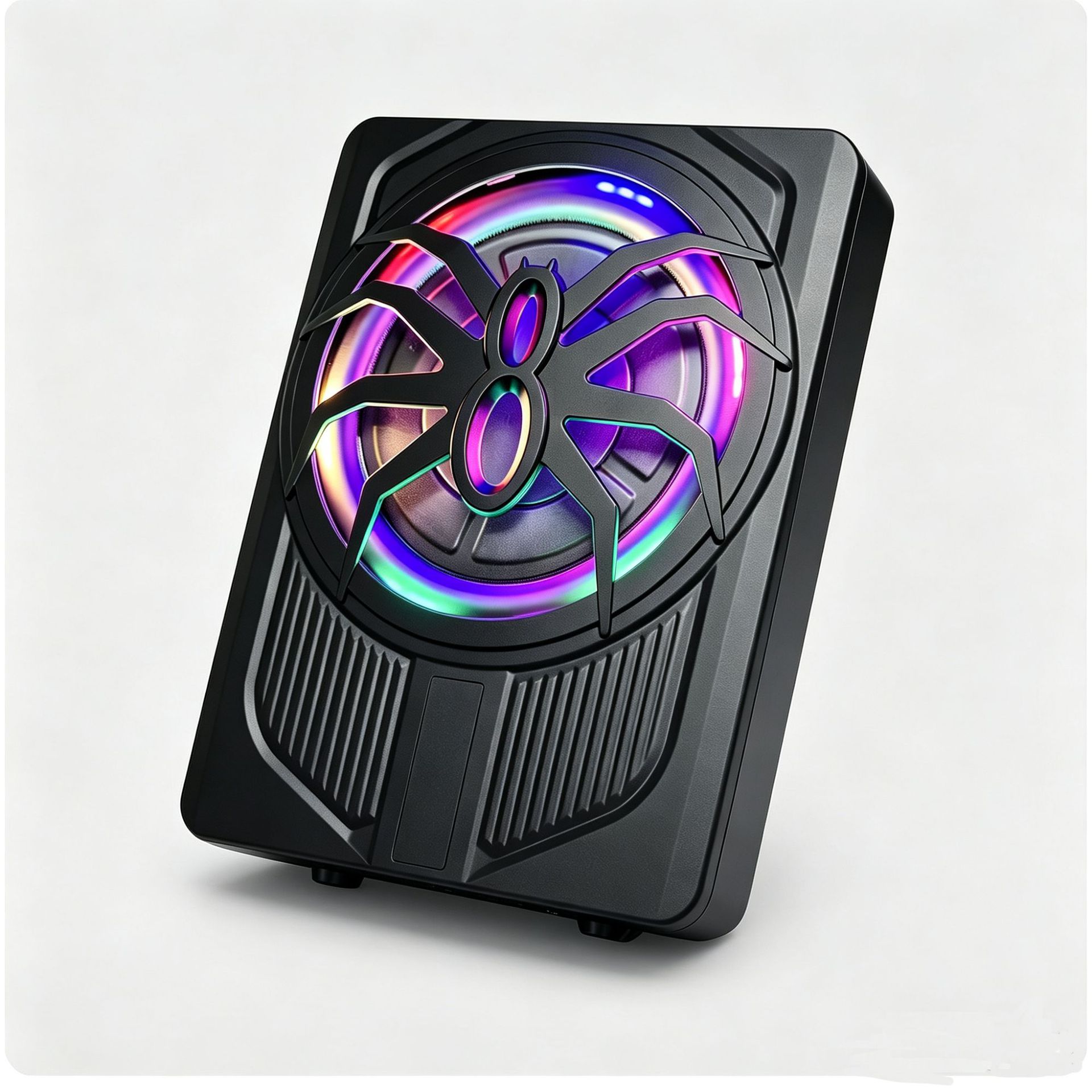 Cross-border e-commerce wholesale car audio modification spider subwoofer with lights 10inch high-power active ultra-thin subwoofer