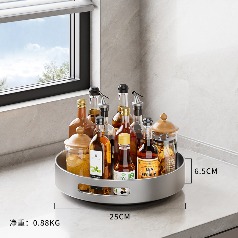 回転調味料ラック多機能キッチン収納棚キッチン単層二重調味料ラックデスクトレイ収納