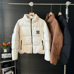 高版本MLB羽绒服新款内衬logo休闲运动立领大标男女同款冬季外套
