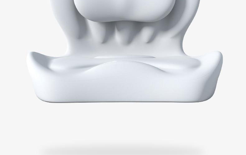 Cross-border New Memory Foam Cushion Ass Cushion Chair Cushion Waist Integrated Waist Protection Backrest Cushion Sedentary