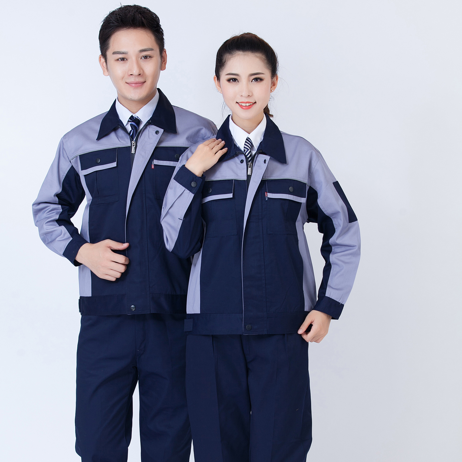 Primavera y otoño chaqueta de hombre anti-desgaste anti-sucia ropa de trabajo de manga larga ropa de trabajo de hombres y mujeres set de construcción ropa de trabajo