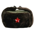 Green Cloth 125g Dark Brown Velvet Red Five-Pointed Star Badge