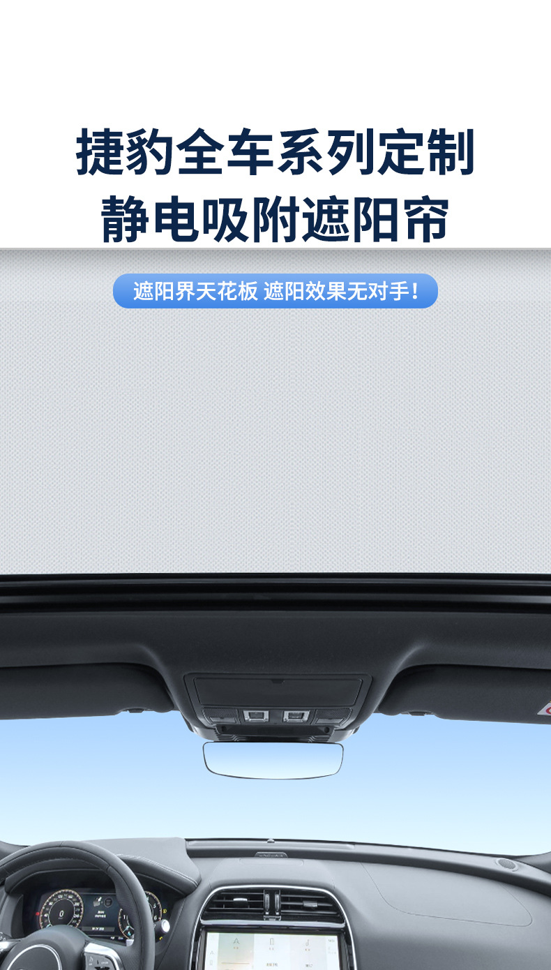 Suitable for Jishi 23 Model 01 Sunroof Electrostatic Sunshade Curtain, Sun Protection Privacy Sunshade Panel, Non-Transparent
