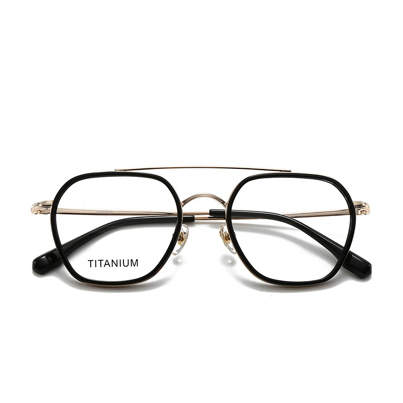 La planificación cuidadosa de la vida también requiere un par de monturas de gafas de doble viga, monturas de gafas de matón