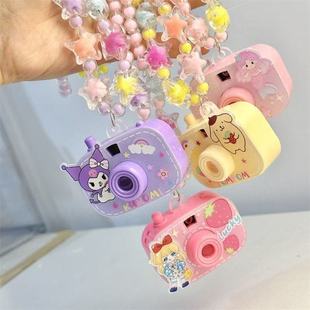 Children's Projection Camera Necklace Children's Beaded Necklace Jewelry Little Girl Cute Glowing Toy