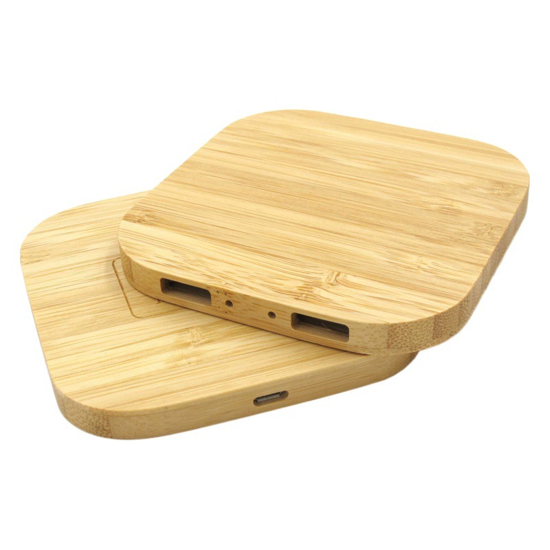 Новое креативное бамбуковое Беспроводное зарядное устройство двойной USB бамбуковое Беспроводное зарядное устройство источник производители оптовая Настройка